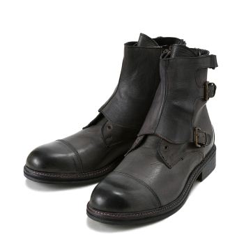 【GIANNI RUSSO】 ジャンニ ルッソ レザーブーツ D-MONK BOOT ダブルモンクブーツ 5383 GRIGIO 44(28)