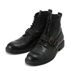 【GIANNI RUSSO】 ジャンニ ルッソ レザーブーツ 1 BELT BOOT 1ベルトブーツ 5381 NERO 44(28)