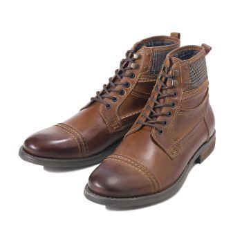 【STEFANO ROSSI】 ステファノロッシ ストレート チップ ブーツ S-TIP BOOT SR03243 COGNAC 40(25-25.5)