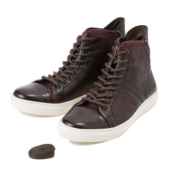 【+2】 プラスツー ハイカットスニーカー HI-CUT SNEAKER BORDO 44(28)