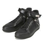 【BAGATTO】 バガット ZIP SNEAKER MID ジップスニーカーミッド 1760/L NERO 43(27.5)