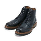 【ANTONIO MAURIZI】 アントニオ・マウリッツィ RUG W-TIP BOOT ウイングチップブーツ NAVY 43(27.5)
