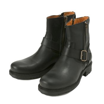 【STEFANO ROSSI】 ステファノロッシ レザーブーツ ZIP BOOT ジップブーツ SR10015 BLACK 44(28)