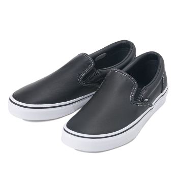 【VANS】 ヴァンズ SLIP ON LEATHER スリッポン レザー V98L2 15FA BLACK 9H(27.5)