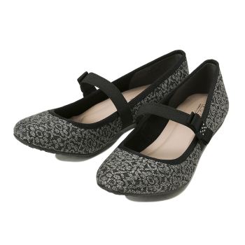 レディース 【NUOVO】 ヌオーヴォ フィットパンプス NE30122 FL STRAP 3 フ ェルトストラップ F.BLACK XL(24.5-25)