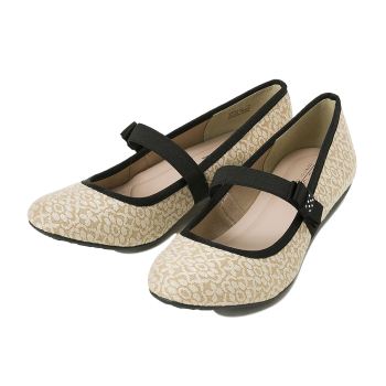 レディース 【NUOVO】 ヌオーヴォ フィットパンプス NE30122 FL STRAP 3 フ ェルトストラップ F.BEIGE XXL(25.5)