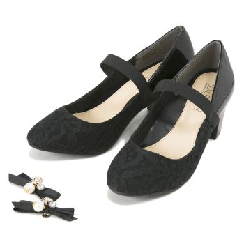 レディース 【NUOVO】 ヌオーヴォ PR GORE BELT 5 ゴアベルトパンプス NE40084 BLACK XXL(25.5)