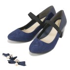 レディース 【NUOVO】 ヌオーヴォ PR GORE BELT 5 ゴアベルトパンプス NE40084 NAVY XL(24.5-25)