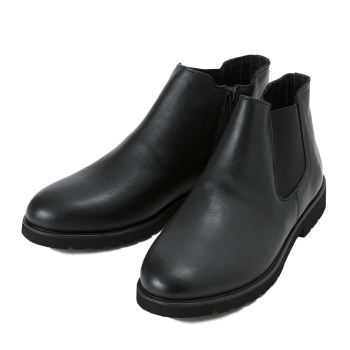 レディース 【HAWKINS】 ホーキンス サイドゴアショートブーツ HANNAH HW20074 NERO 8(25)