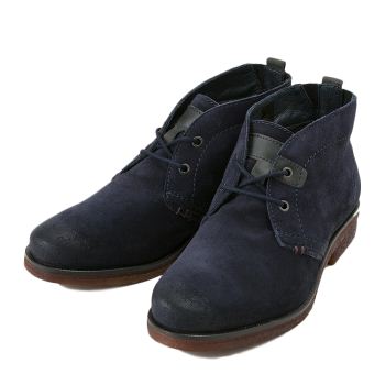 【STEFANO ROSSI】 ステファノロッシ レザーブーツ CHUKKA チャッカ SR07100 NAVY 45(28.5-29)