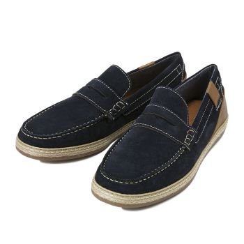 【STEFANO ROSSI】 ステファノロッシ JUTE LOAFER ジュート ローファー SR07110 S/NAVY 45(28.5-29)