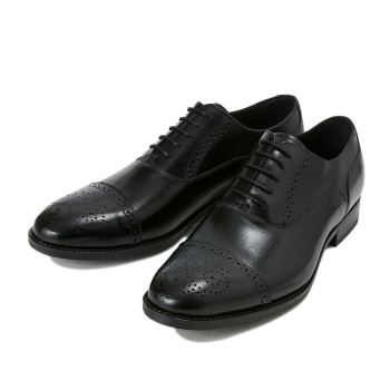 【POLSA】 ポルサ ドレスシューズ SEMI BROGUE セミブローグ 706710 NERO 45(28.5-29)