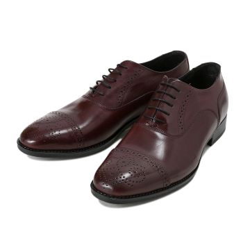 【POLSA】 ポルサ ドレスシューズ SEMI BROGUE セミブローグ 706710 BURGUNDY 44(28)