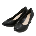 レディース 【NUOVO】 ヌオーヴォ フィットパンプス PR PLAIN 5 プレーントゥ NE40087 BLACK XL(24.5-25)