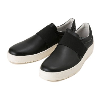 【stefanorossi】 ステファノロッシ GORE SLIP-ON ゴアスリッポン SR03707A NERO 45(28.5-29cm)
