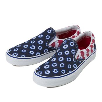 【VANS】 ヴァンズ CLASSIC SLIP-ON クラシックスリッポン VN0003Z4IDP 16SM (DD&STP)BLU/RD 8(26)