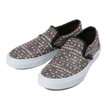 [ NINTENDO COLLECTION ] 【VANS】 ヴァンズ CLASSIC SLIP-ON クラシックスリッポン VN0004MPJRD 16SM (NIN)ZELDA/BK 10(28)