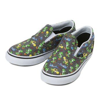 [ NINTENDO COLLECTION ] キッズ 【VANS】 ヴァンズ CLASSIC SLIP-ON クラシックスリッポン VN000ZCRK5B 16SM (NIN)YOSHI/PEW 15cm(10)