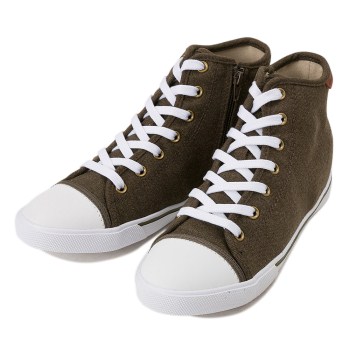 レディース 【HAWKINS】 ホーキンス インヒールスニーカー HELEN I/H3 HW50118 W/KHAKI 8(25)