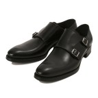 【HARRIS】 ハリス ドレスシューズ W-MONK ダブルモンクストラップ 9526 NOVI CALF NERO 44(28)