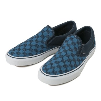 【VANS】 ヴァンズ CLASSIC SLIP-ON クラシックスリッポン VN0004MPJPK 16SP (STITCH CHK)BLU 8H(26.5)