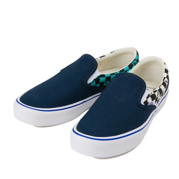 【VANS】 ヴァンズ SLIP-ON LITE スリッポン ライト VN0A2Z63JZ6 16FA (CHK)D.BLU/WH 10(28)