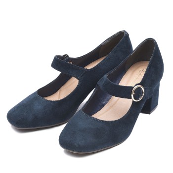 レディース 【NUOVO】 ヌオーヴォ フィットパンプス FL SQ STRAP 6 スクエアトゥ ストラップ NE40093 S/B.GREEN XXL(25.5cm)