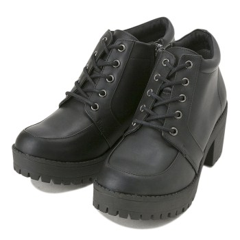 レディース 【NUOVO】 ヌオーヴォ ボリュームソールブーツ MC HOLE PAD 6.5 NC80100 BLACK XL(24.5-25cm)