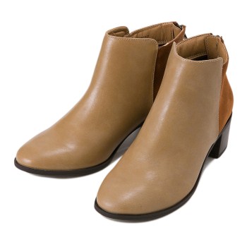 レディース 【NUOVO】 ヌオーヴォ カジュアルブーツ 2TONE B-ZIP 5 NE80139 BEIGE XL(24.5-25cm)