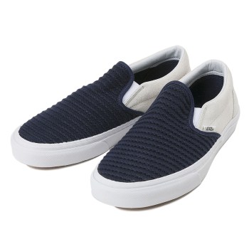 【VANS】 ヴァンズ CLASSIC SLIP-ON クラシックスリッポン VN0004MPJRC 16FA (SUE/WVN)NV/WH 8H(26.5)