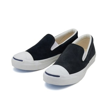 【CONVERSE】 コンバース JACK PURCELL SLIP-ON SUEDE ジャックパーセル スリップオン スエード 32252881 BLACK 10H(29cm)