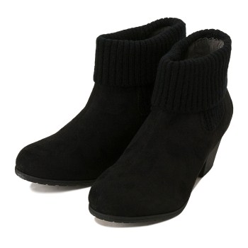 レディース 【NUOVO】 ヌオーヴォ リブブーツ SIDE RIB 5.5 NC80098 S/BLACK XL(24.5-25cm)