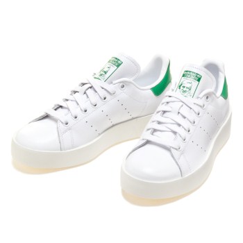 レディース 【ADIDAS】 アディダスオリジナルス STAN SMITH BD W スタンスミス BD W S32266 16FA WHT/WHT/GREEN 25cm