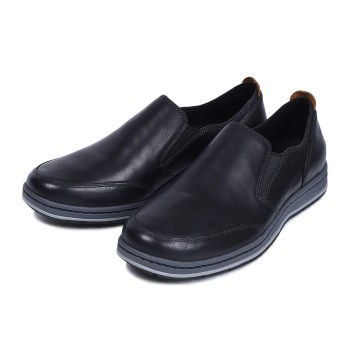 【ROCKPORT】ロックポート レザーカジュアルシューズ WEEKEND RETREAT ウィークエンドリトリート V82451 PT SLIP ON BLACK 9H(27.5)
