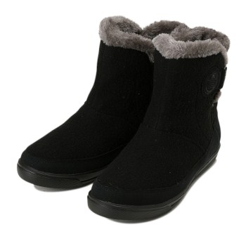 レディース 【LE COQ】 ルコック TELUNA BOOT LO テルナブーツ ロー QFM-6409 BK BLK 25