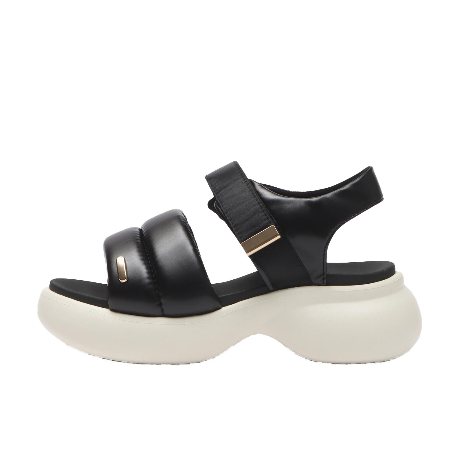 ���f�B�[�X �yABC SELECT�z �G�[�r�[�V�[�Z���N�g CL VL PUFF SANDAL 6 �{�����[���p�t�T���_�� 6 W2064 BLACK