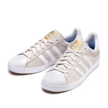 アディダス スーパースター × スニーカー ( グレー メンズ CQ1183 ) adidas SB SUPER STAR VULC ADV GRAY バルカ 限定 WHITE